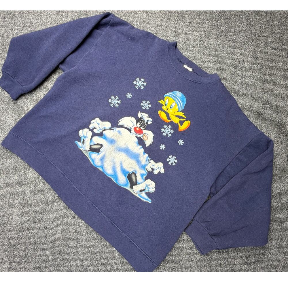 Vintage 1997 Looney Tunes Tweety Sylvester Sweatshirt XL